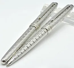 Promotion Pen Msk 163 Rllerball Ballpoint Pen Golden Silver Metal Black Stripe Stationery With Series Number1317342