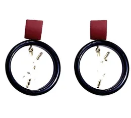 Großhandel Sterling Silber Nadel Celebrity Style Übertriebene koreanische Stil Ring Ohrringe Einfache All-Match Super Fairy Alphabet Buchstaben Ohrringe Weibliche Ohrringe