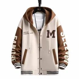 S-6XL Herren Kapuzentaschen Cargojacke Herrenbekleidung Frühling Herbst Japanische Fi Lose Männlicher Mantel Mit Kapuze Baseball Jersey Neues F1TZ #