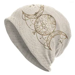 Berets Triple Moon Star Unisex Bonnet Thin Running Double Layer Chapéus para Homens Mulheres