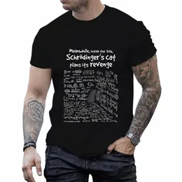 Katze Rache Männer T-shirts Lustige Math Formel T-shirt Männlich Weiblich Kleidung Kurzarm Tops Fi Carto Anime Grafik T Hemd y73K #