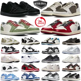 travis scott jordan 1 low Jordan 1 Olive 1 Low Basketball Shoes Homens Mulheres 1S Phantom preto Rainada Mocha Concord Pine Green