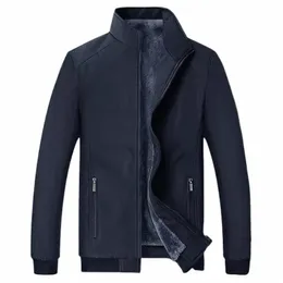 Browon marca jaqueta para homens fi gola busin roupas casuais homem 2024 nova cor sólida velo quente jaqueta de inverno 74sy #