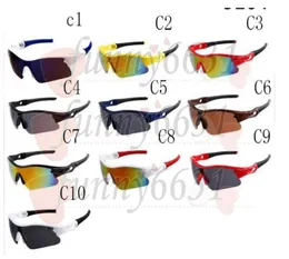 sommar nyaste stil man cykelglas endast glas 10 färger solglasögon vindtät solglasögon bländande färgglas 10 st 7082760