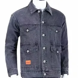 denim Jackets Man Cargo Jeans Coat for Men Japanese Gray Overcoat Winter 2023 Lxury High Quality Cheap Price Stylish Board G D8GN#