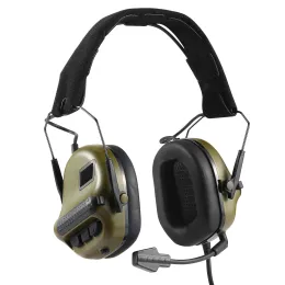Protector Airsoft Tactical Headset Foldbar öronmuff Mikrofon Militär hörlurar Skytte Hunting Ear Protection Earphones
