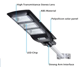 Iluminação ao ar livre lâmpada solar integrada jardinagem doméstica luz de rua ip67 à prova dip67 água lâmpadas jardim 50 100 150 200w corpo humano i4965168