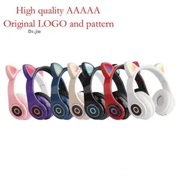 Ears (steamed Cat-ear Shaped Bread) B39 Wireless Bluetooth Headset Cat's Ear LED Flashing Light Cute