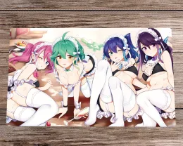Pads anime yugioh playmat arcv sisters rin yuzu ruri serena ccg tcg trading card game mat bag desk rubber mousepad 60x35cm