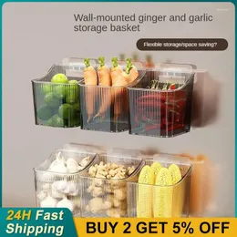 Kitchen Storage Innovative Ginger And Garlic Basket Multi-functional Design Space-saving Accessories Convenient Rack
