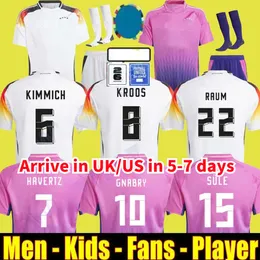 2024 Euro Cup Deutschlands HAVERTZ BRANDT SANE 24 25 Fußballtrikot Nationalmannschaft Fußballtrikots 2025 Männer Kinder Kit Set Damen Heim Auswärts Lila GNABRY MULLER HOFMANN