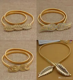 Faixa de ouro Elie Saab inteira barata para casamento com folhas bonitas cintos para mulheres em estoque acessórios de noiva 1551899