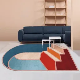카펫 현대 북유럽 추상 예술 거실을위한 기하학적 불규칙 모양 깔개 커피 테이블 침실 소파 매트 홈 장식