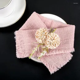 Masa peçete 10 adet pembe kumaş peçeteler 32x32cm el yapımı gazlı bez, düğün için saçak rustik akşam yemeği ile bebek duşu dekorasyonu