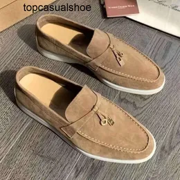 LORO Piano LP Lorospianasl Lefu di alta qualità autunnale e suola piatta da donna primaverile 2022 Slip piatto su scarpe single pigre casual piccole pelle