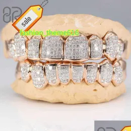 Charm armband bereal smycken 18k guld pläterade moissanit tänder grillz osynlig med prinsessan klippt 925 sier vvs anpassade hiphop ised ou otemjj