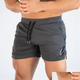 Mens Shorts Erkekler vücut geliştirme joggers spor salonları fitness crossfit antrenman spor giyim bot erkek rahat hızlı kuru plaj kısa pantolon dhzb1 teslim