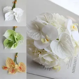 Dekorative Blumen, 4 Stück, fühlen sich echt an, Anthurium-Blumenstrauß, Pografie-Requisiten, flexibel, handgefertigt, künstliches Wohnzimmer