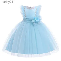 Vestidos de menina filhos de aniversário vestido de princesa para meninas filhos fantasia flor tule tulle dama de honra vestidos femininos festas casamentos de casamento yq240327