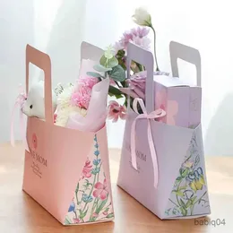 Kosze do przechowywania przenośne kwiaty papierowe torebka torebka prezentowa pudełko na przyjęcie weselne
