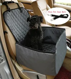 Pet Seat Cover Grey Front Waterproof Washable Dog Car Seat Cover Protector med 1 PCS PET Säkert bälte för små medelstora hundar SU8751382