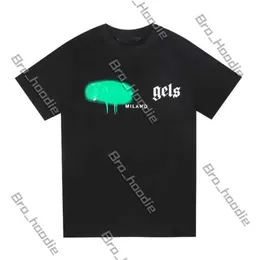 2024 Designer Luksusowe kąty palm koszulę Palmly Angeles Męskie kobiety kokosowe para koszulka krótkiego rękawu Las Palmas Graffiti TEE Fashion Casual Tshirt Plam Angel 263