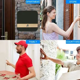 2024 433MHz Kablosuz WiFi Akıllı Video Kapı Zili Chime Müzik Alıcı Ev Güvenliği Kapalı Intercom Door Bell Alıcı 10-110dB