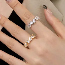 pear diamond ring for woman 925 sterling silver 18k gold designer rings women 5A zirconia luxury jewelry casual daily outfit travel friend birthday gift box size 6-9
