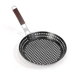 Pans Grilling Skillet Nonstick Coating Pizza Tray Iron Barbecue Grill Plate For Picnics Baking Travel Kitchen Utensils Indoor Outdoor
