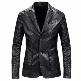 new Spring Classical Motorcycle oblique zipper Jackets Men Leather Jacket Natural Calf Skin Thick Slim Cowhide Moto Jacket S-5XL B6Jy#