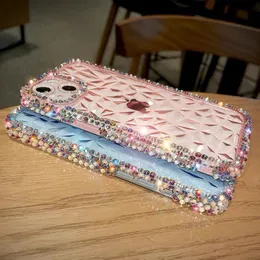 Lüks Glitter Bling Rhinestone 3D Pırlanta Kristal Clear Yumuşak TPU Kılıfları Moda Kızlar Lady Şeffaf Şok geçirmez Kapak İPhone 15 14 13 12 11 Pro Max XR XS 8 7 Plus