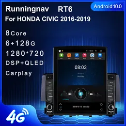 9.7 "Honda Civic 2016-2019 Tesla Type Car DVD Radio MultimediaビデオプレーヤーナビゲーションGPS rds no dvd carplay android autoステアリングホイールコントロールのための新しいAndroid