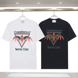 カサブランカニュースタイルメンズTシャツデザイナーTシャツ因果通気性ティーレタープリント服私たちサイズs-3xl