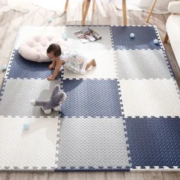 9 pçs bebê rastejando quebra-cabeça esteira eva espuma jogar tapete piso costura decoração do quarto do bebê crianças tapete tatami crianças tapete 240322