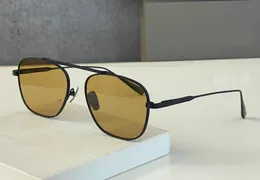 Black Irongold Amber Pilot Solglasögon 409 Square Metal Frame Geometric Glasses 009 Fashion Accessories for Men Women With Box1969304