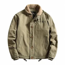 Giacca invernale vintage da uomo spessa calda fodera Cmere Parka maschile giacca a vento esterna militare bomber giacche Chaqueta Hombre M-6XL G8Ug #