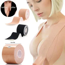 Sutiãs 1 rolo 5m fita de peito para mulheres autoadesivas pasties de mamilo invisível push up sutiã feminino pegajoso peito bralette