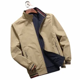 Homens Windbreaker Double-Sided Wear Jaquetas Homens Baseball Piloto Bomber Pure Cott Jaqueta Hip Hop Streetwear Casaco Mult-Color 2024 P1X7 #