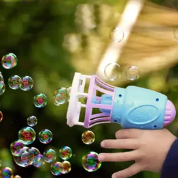 새로운 어린이 비누 버블 하네 모양 자동 버블 총 장난감 어린이 야외 게임 소년 소녀 생일 선물