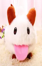 Bütün 25cm sevimli oyun ligi efsaneleri pial lol lol poro peluş doldurulmuş oyuncak kawaii bebek beyaz fare karikatür bebek toy6662054