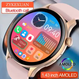 Часы 2023 Новые смарт-часы для женщин 466*466 AMOLED 1,43-дюймовый HD-экран всегда отображает время Bluetooth-вызов IP68 Водонепроницаемые спортивные умные часы