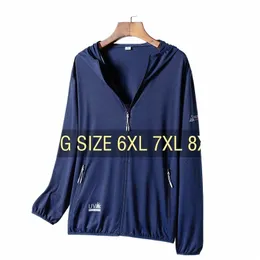 Männer Mantel Sonne UV Protecti Mit Kapuze Oversize 6XL 7XL 8XL Plus Größe Sommer Jacke Angeln Unisex Licht Atmungsaktive Sport Schnell trocknend d4rZ #