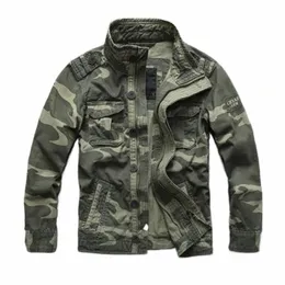 2023 New Casual Wear Mens oversize Camo Jacket Sportswear Giacca di jeans spessa Maschile Cappotto mimetico militare verde s2cS #