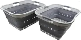 Tvättväskor Sammart 42L (11 gallon) Collapsible Plastic Basket - Foldbar Up Storage Container/Organizer Portable