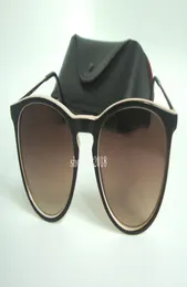 1 paio di occhiali da sole di alta qualità per uomo donna Occhiali da sole Erika BlackBeige con montatura da 52 mm e lenti sfumate con custodia nera9892058