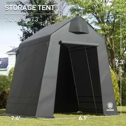 Палатки и навесы Уличная палатка для хранения с вентиляционными отверстиями, подходящая для мотоциклов, велосипедов и серых открытых складов для тяжелых условий эксплуатации24327