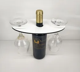 sublimation red wine bottle holder mdf blank heat transfer printing DIY print wine glass holder home decoration party supply1537090