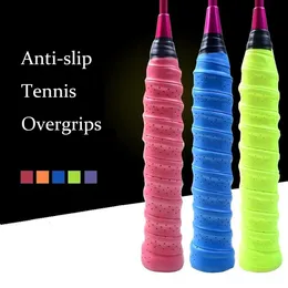 10pcs/Los Anti-Rutsch-Atmungssport über Grip Sweatband Grifnd Tennis Overgrips Tape Badminton Racket Gripet Sweatband 240322