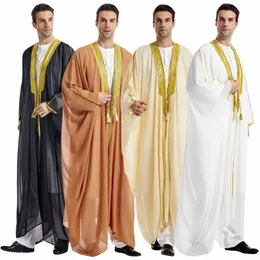 Eid Muslim Men Jubba Thobe Mens Cardigan Abaya Lg Dr Islâmico Ramadan Kimo Lg Robe Saudita Árabe Musulman Caftan Dubai v1lD #