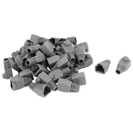 2024 New Anpwoo 10pcs Ethernet Grey Rubber Ruffice RJ45 Connector Boot